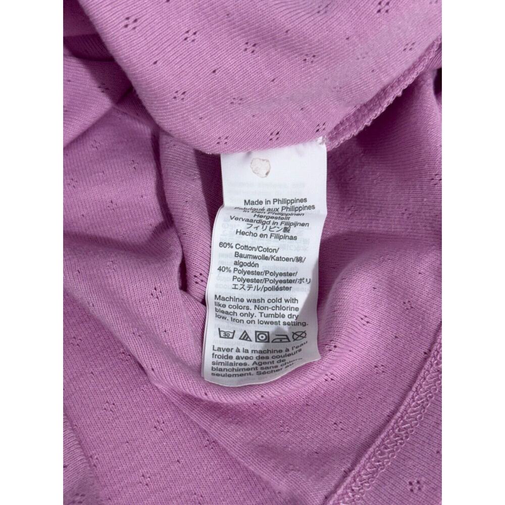 Crewcuts Girls T Shirt 12 Cotton Blend Lilac Crew Neck Long Sleeve Breathable - Picture 4 of 4